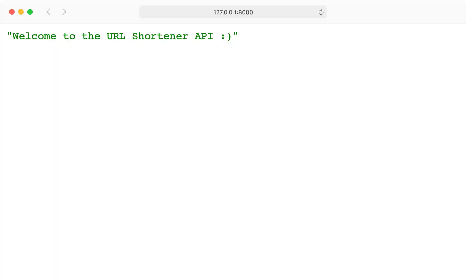 FastAPI Python URL Shortener: Hello, World!