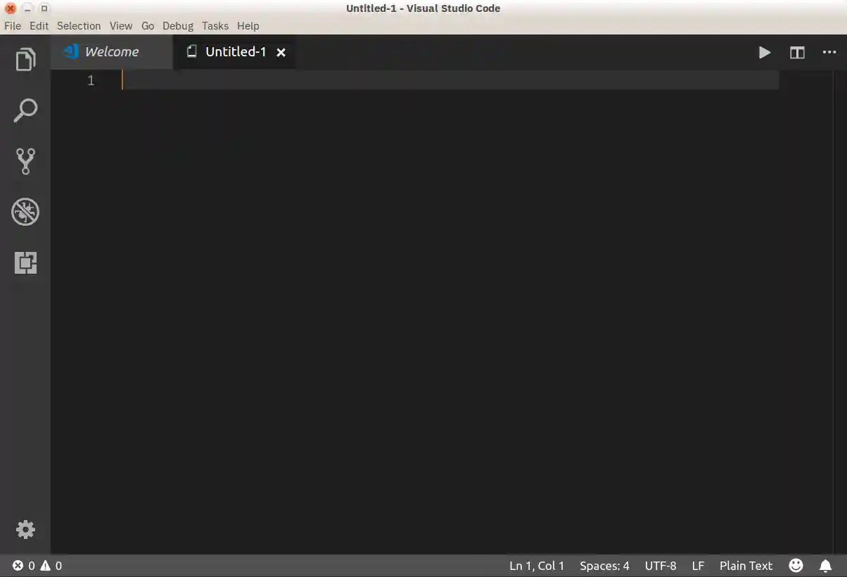 Creating a new file in VSCode
