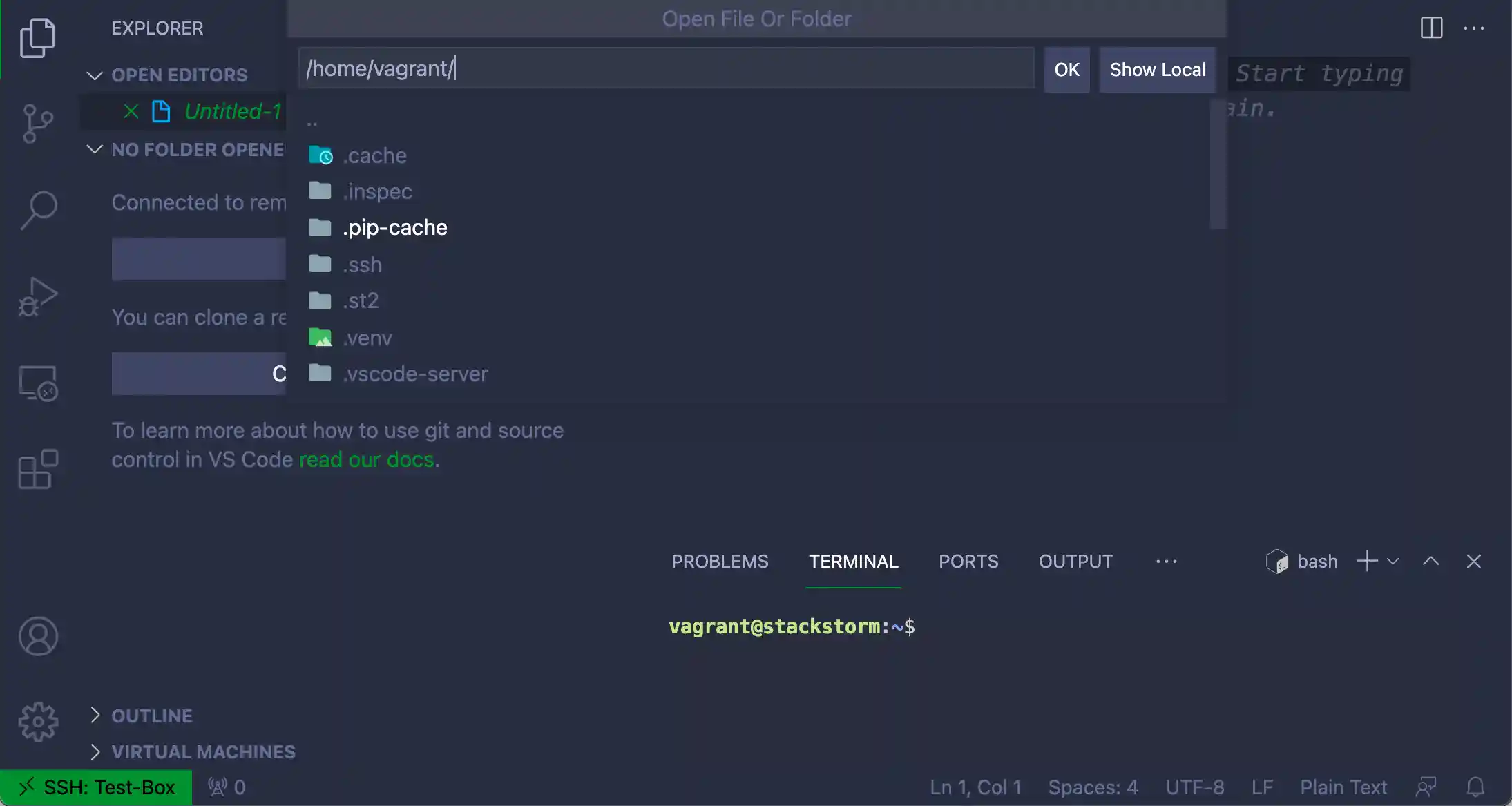 VS Code remote navigation