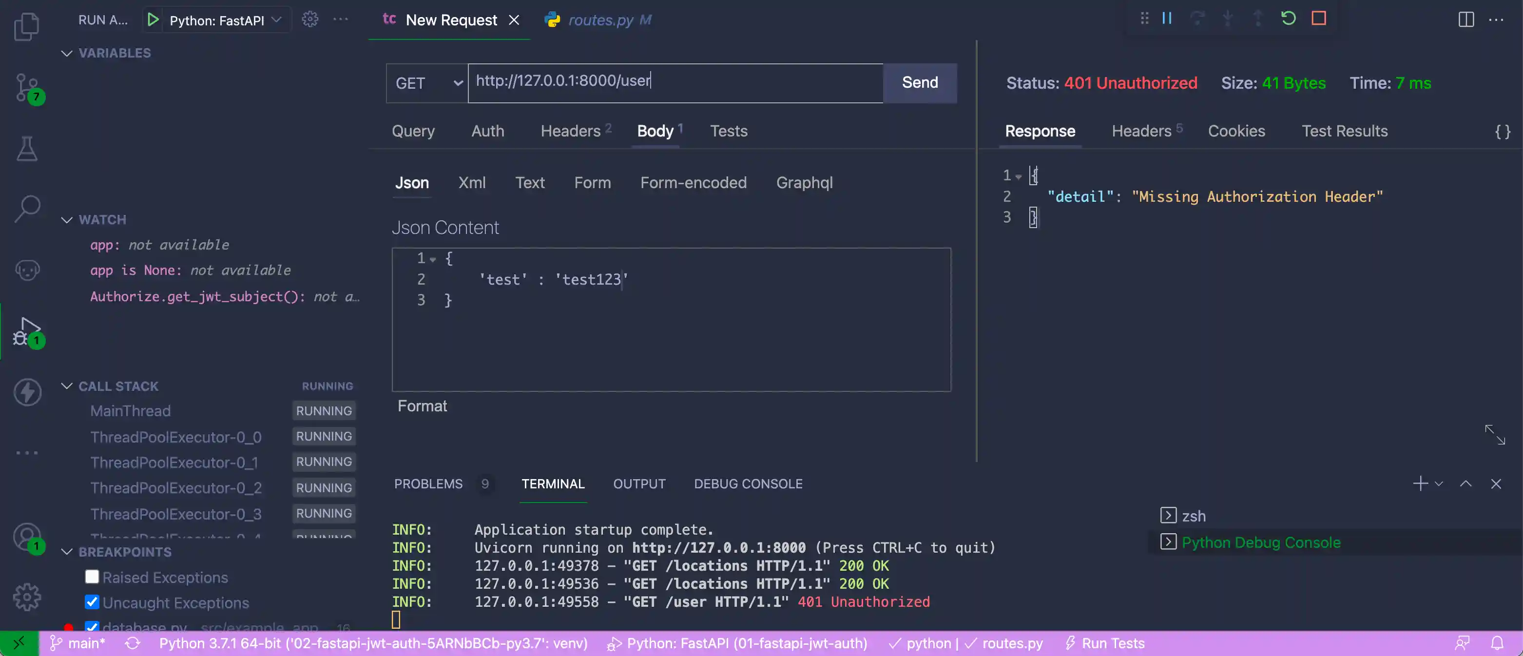 VS Code Thunder Client