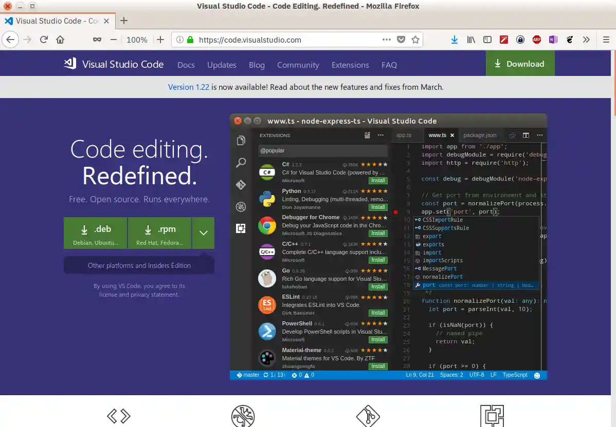 Visual Studio Code Web Site
