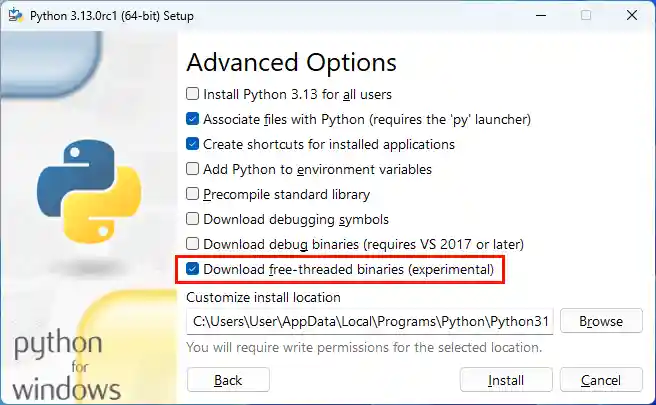 Python 3.13 Windows Installer