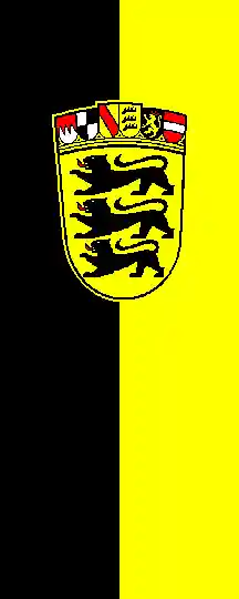 [Vertical State Flag variant 1 (Baden-Württemberg, Germany)]