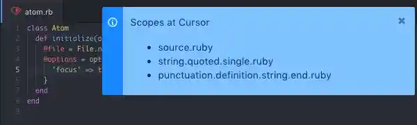 Finding a language grammar with cursor scope