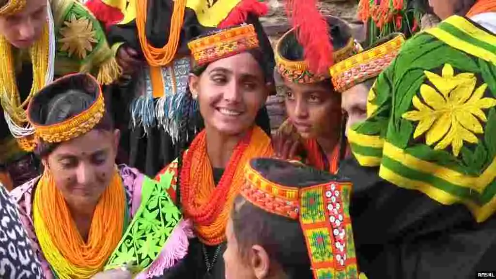 The Kalash people are unlike any group in Pakistan. About half of the Kalash practice a form of ancient Hinduism infused with old pagan and animist beliefs. They celebrate religious festivals with music, dancing, and alcohol -- which they brew themselves.   Their rituals include married Kalash women eloping with other men, and boys having sexual intercourse with any woman they choose after reaching puberty. Other rituals include sacrificing dozens of goats.