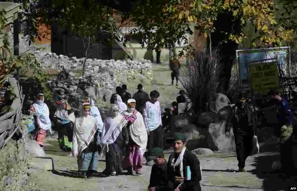 The Kalash are the last survivors of the people of Kafiristan -- or Land of Unbelievers, an area that encompassed northwest Pakistan and eastern Afghanistan before the region was divided by the Durand Line, the border established between Afghanistan and British India in the 19th century.   The Kalash in Pakistan share close cultural and linguistic links with their kin in Afghanistan known as Nuristanis, who live mostly in the eastern province of Nuristan.   The inhabitants of Kafiristan were repeatedly targeted by successive Afghan kings who ransacked the area and forced locals to convert to Islam. The name of the area was subsequently changed to Nuristan, which means land of the enlightened.   The Kalash, who remained in British India and then Pakistan, were shielded by the border.