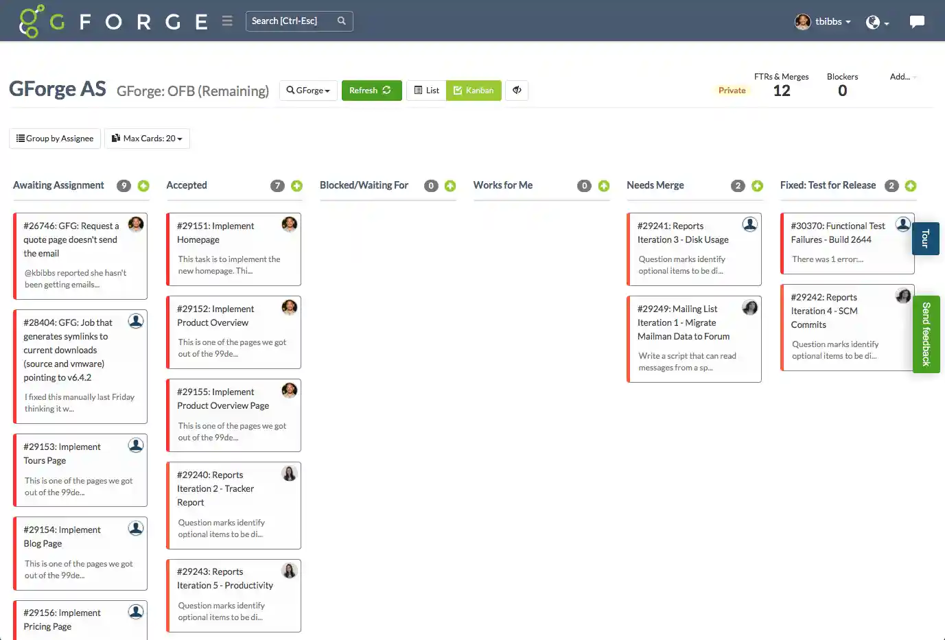Kanban boards for visual workflow management