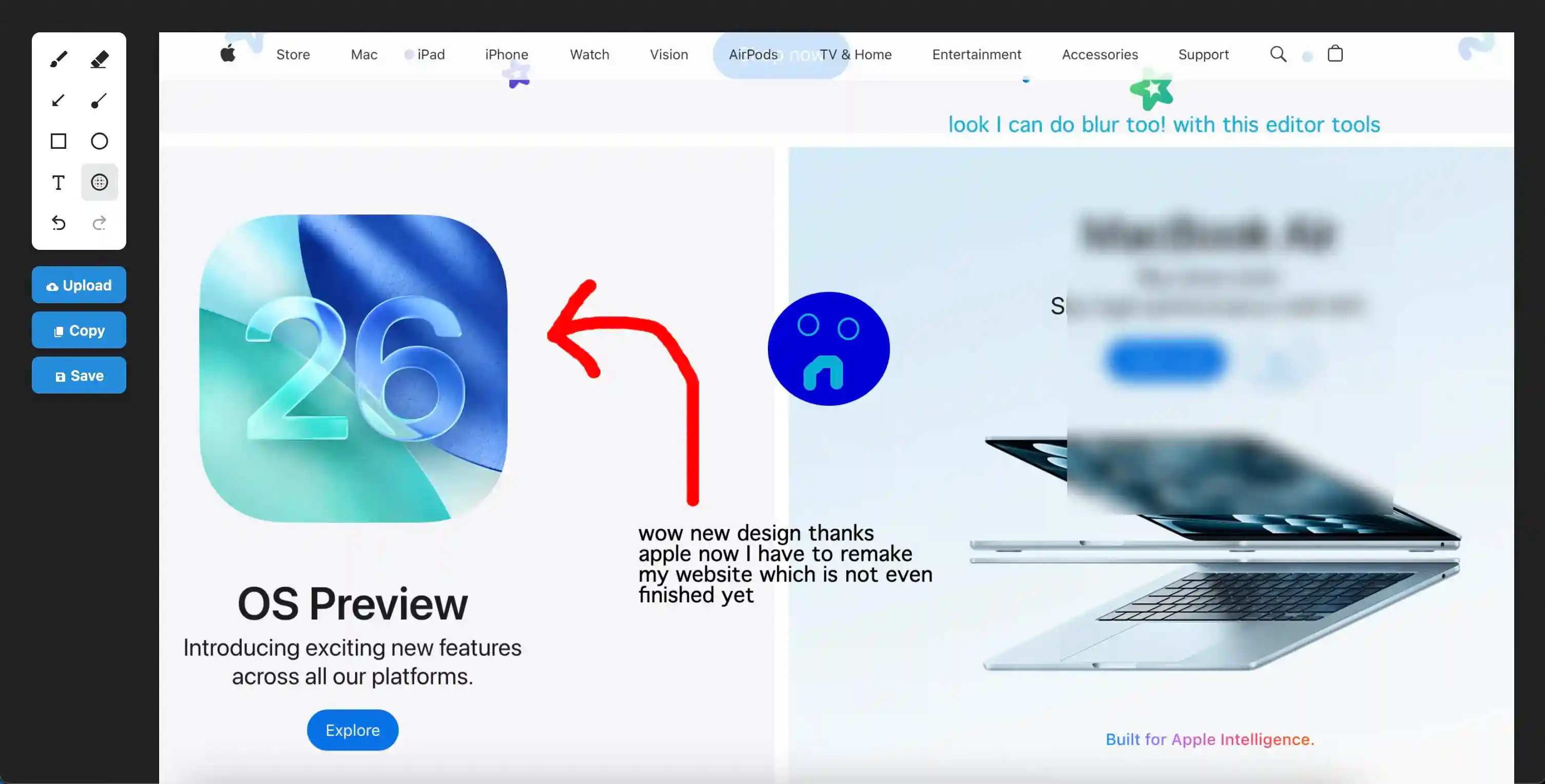 Screenshotter editor