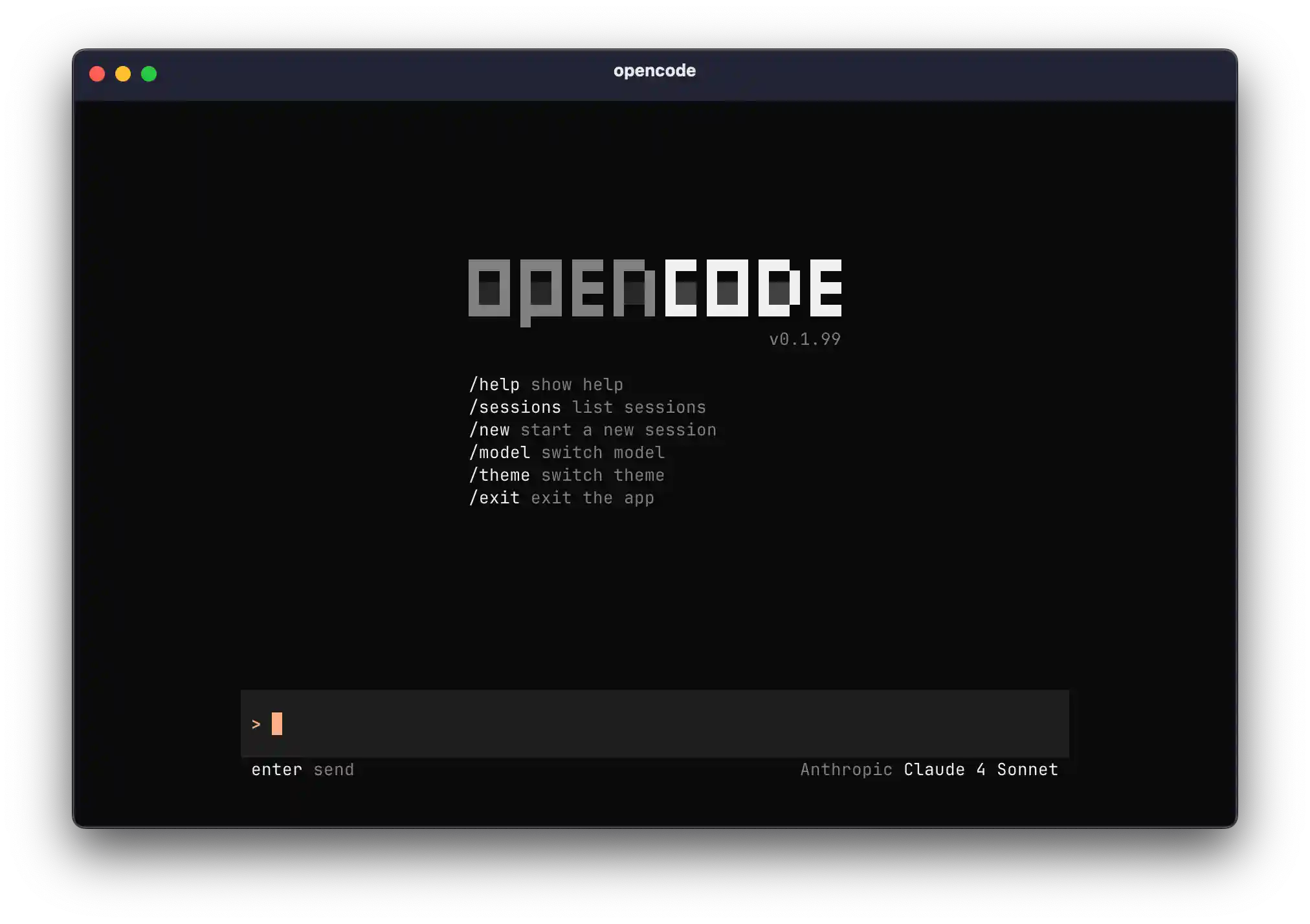 opencode Terminal UI