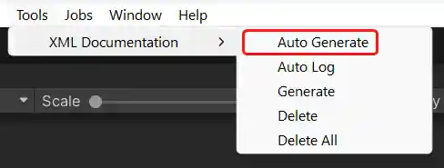 auto generate xml documentation menu