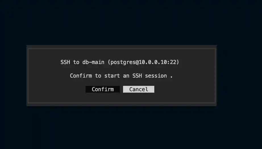 SSH connection details