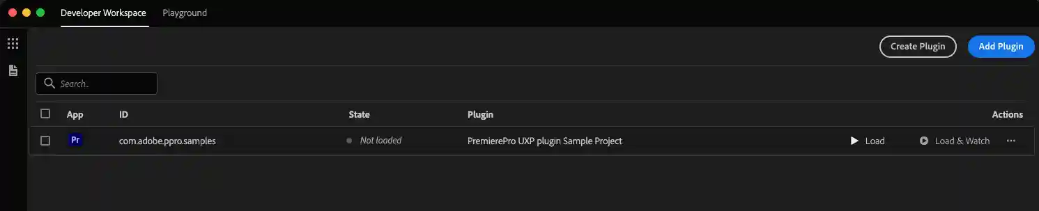 UXP Developer Tool UDT