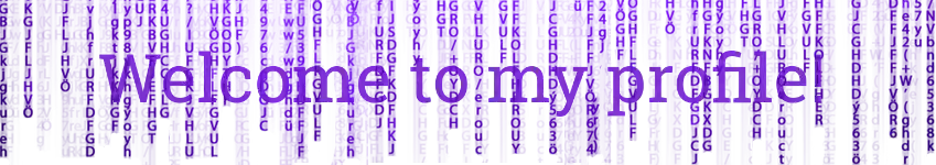 welcome to my profile!