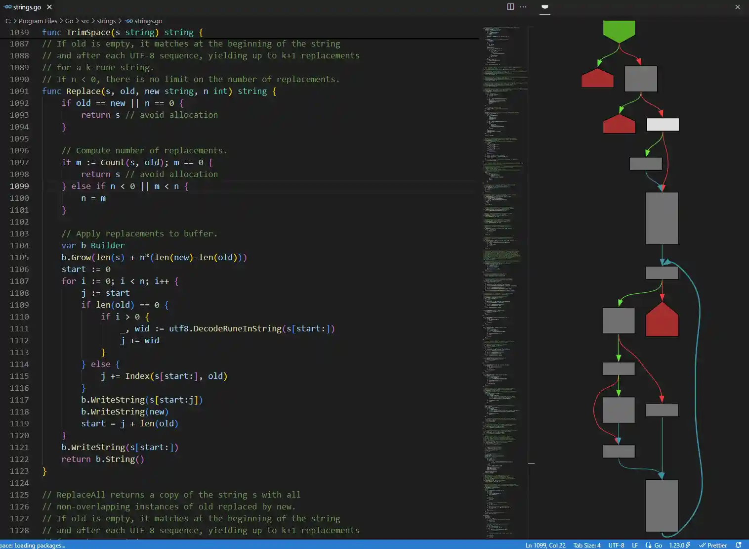 Screenshot of the extension