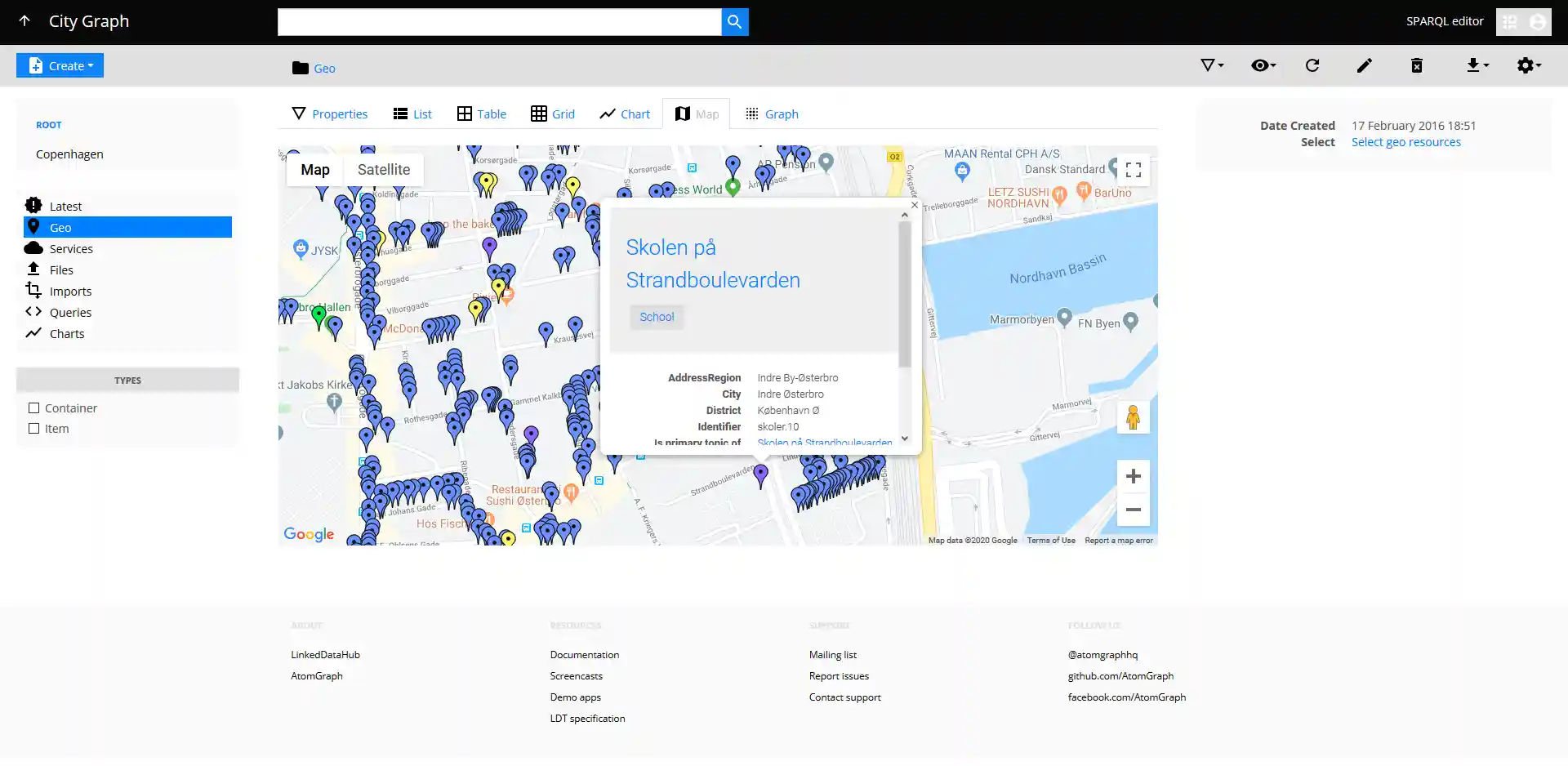 City Graph geospatial view