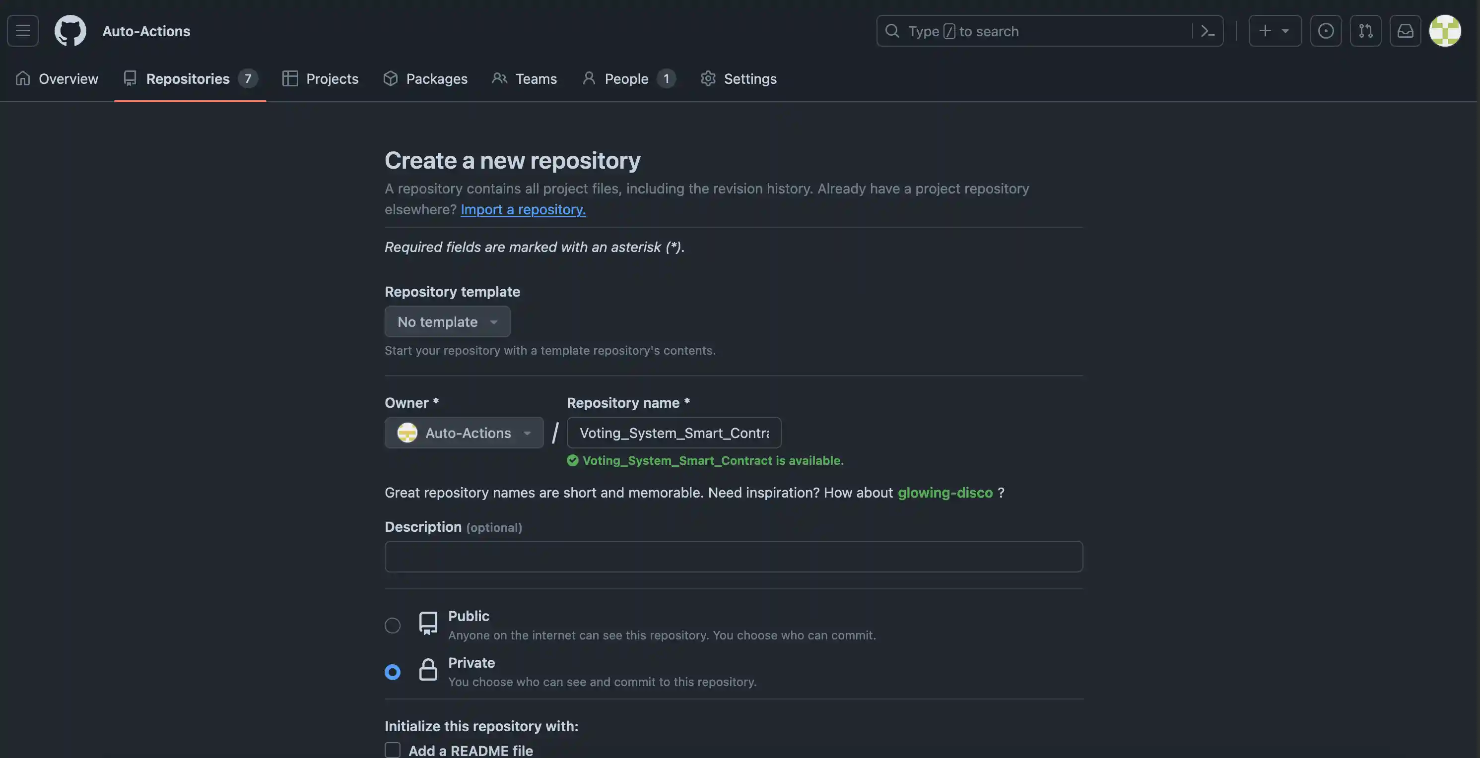 Create repository