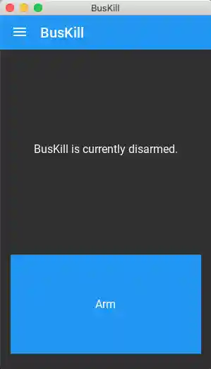 Screenshot of BusKill in MacOS