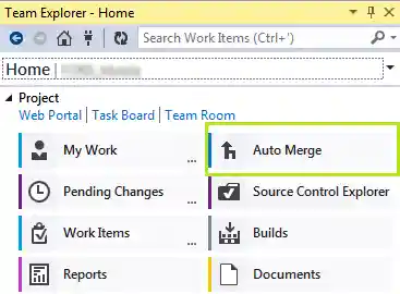 Team explorer home page