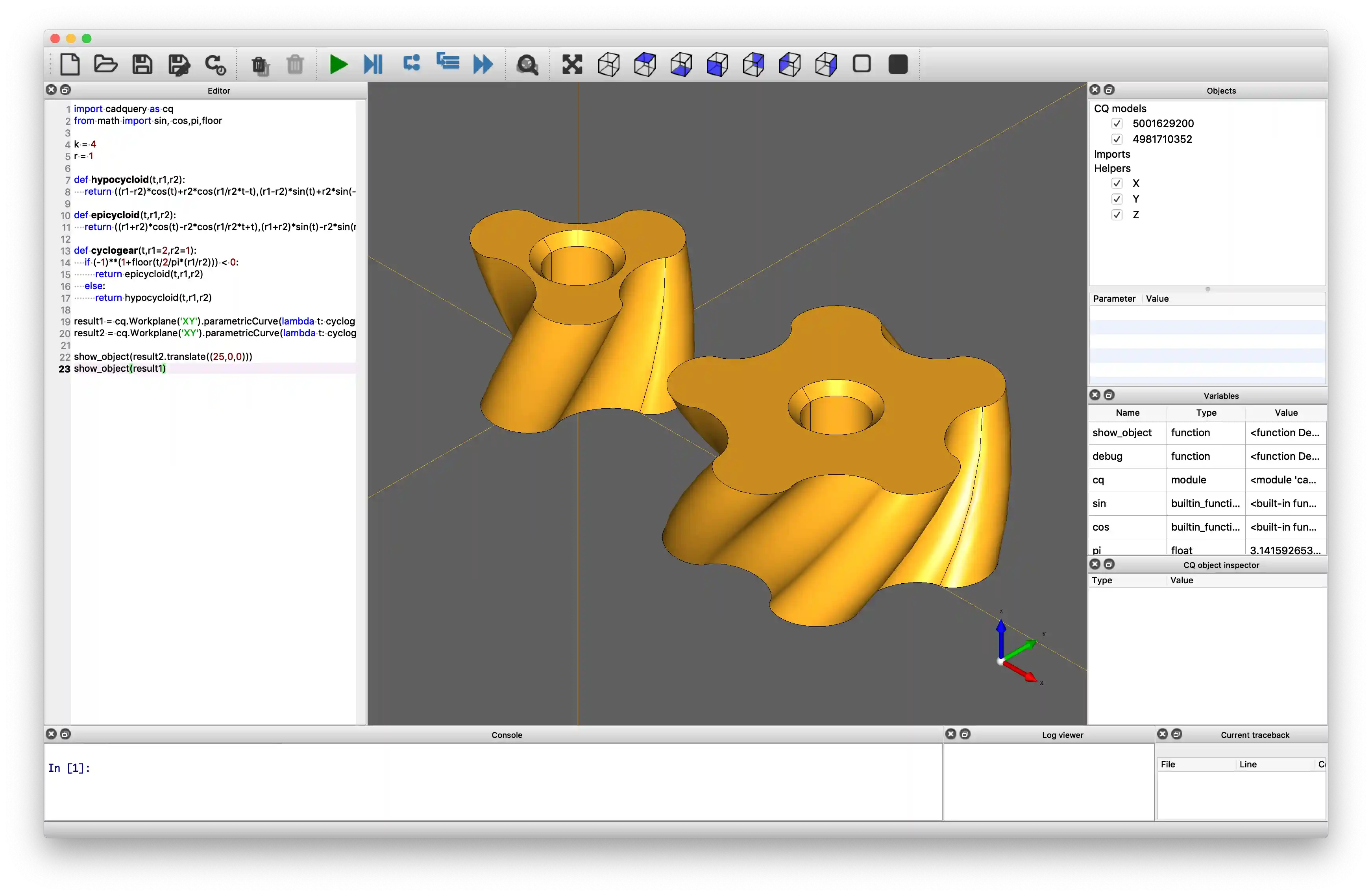 CQ-editor screenshot 3