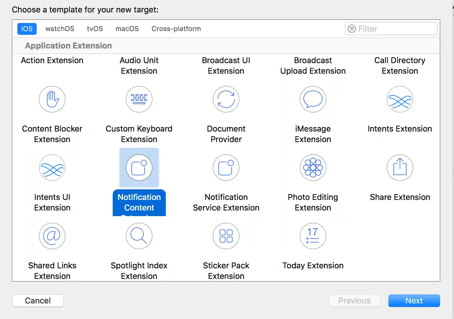 notification content extension