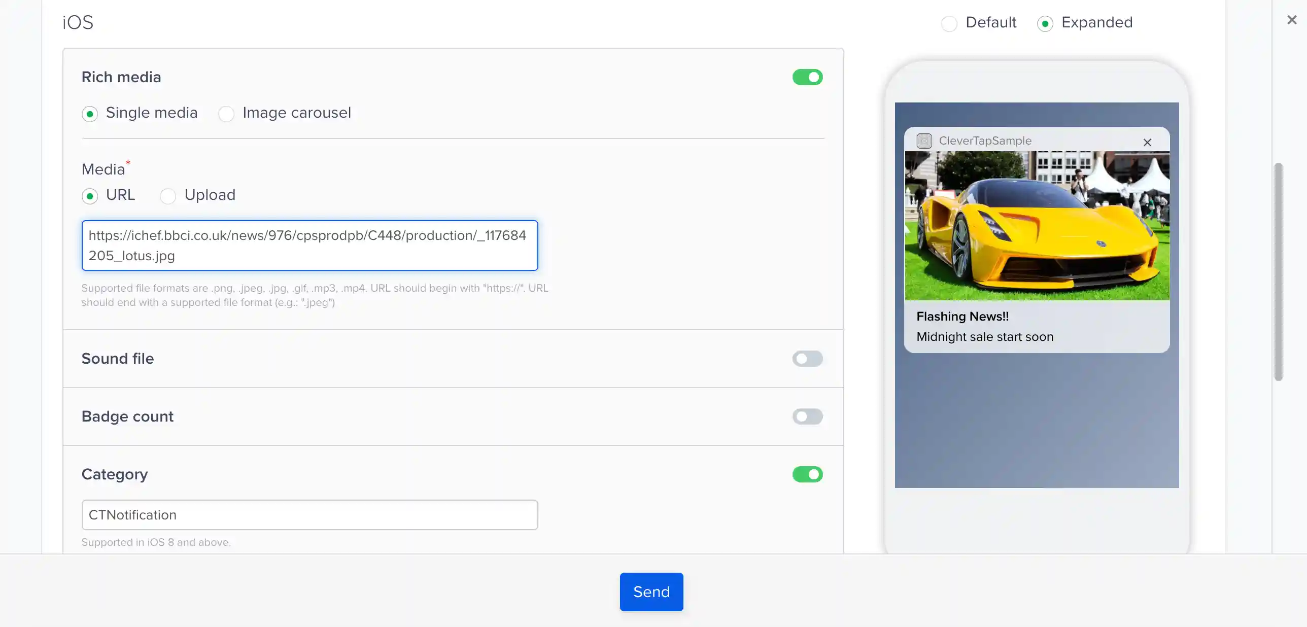 Dashboard Rich Media