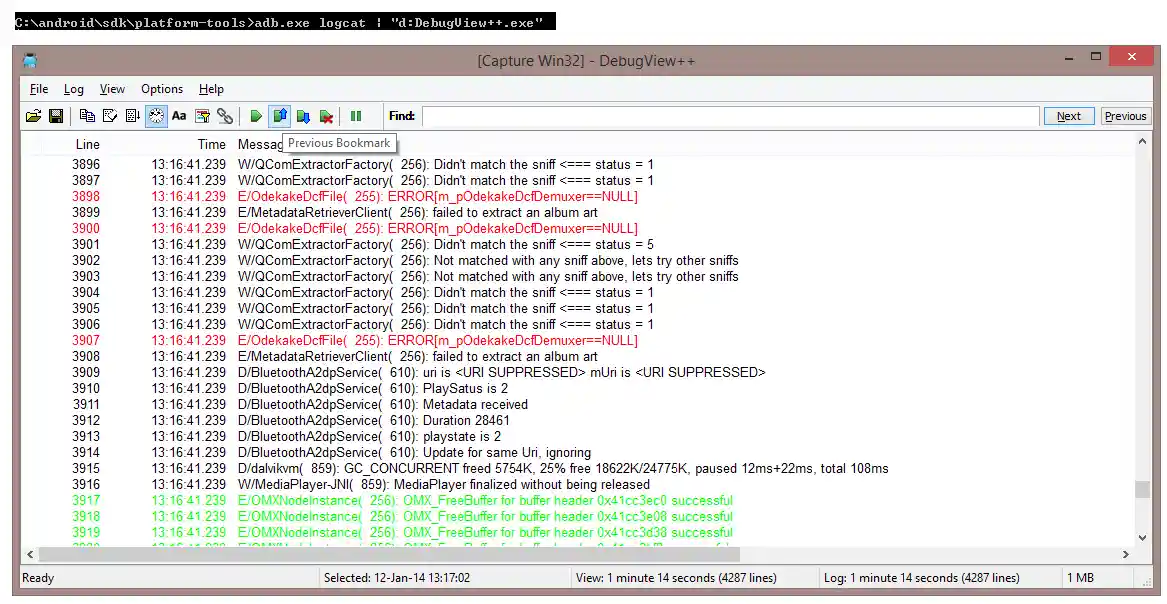 DebugView++ Screenshot