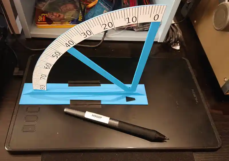 Protractor on a Huion tablet
