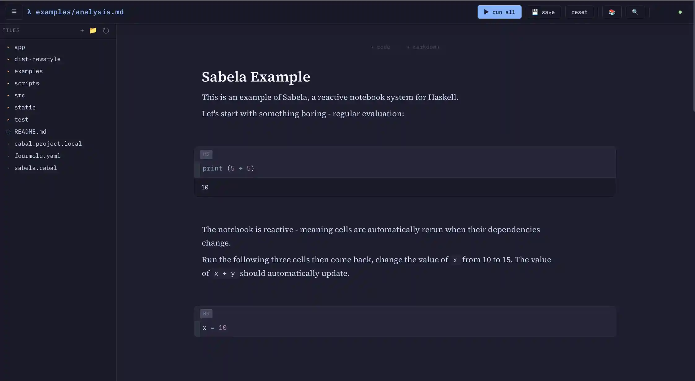 A screenshot of the web ui