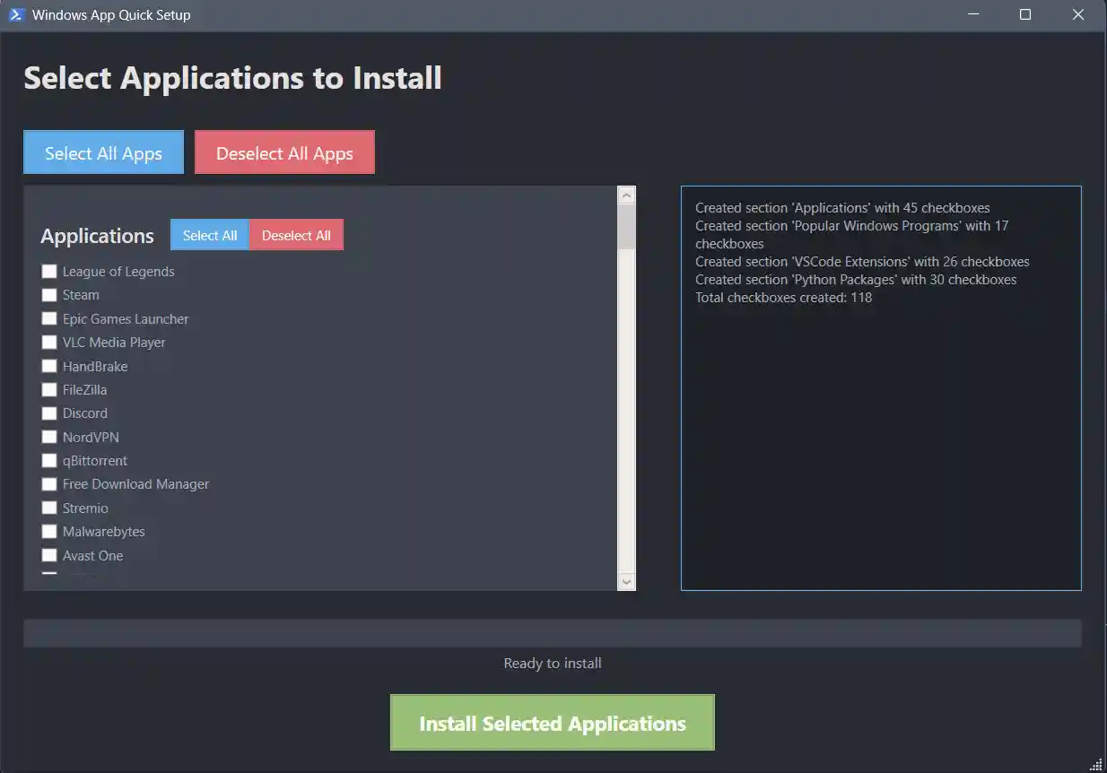 Windows App QuickSetup