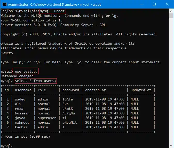 MySQL - check database creation and data population