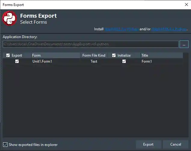 Export2Python