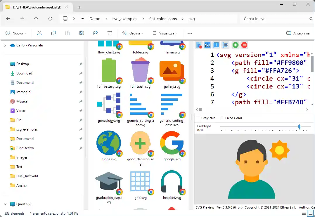 Preview Thumbnails Light