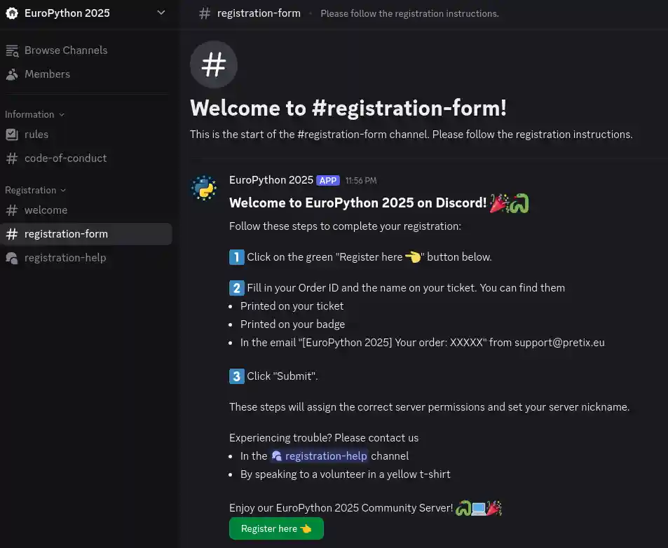 Registration Channel