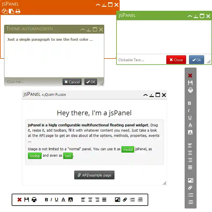 jsPanel jQuery Plugin