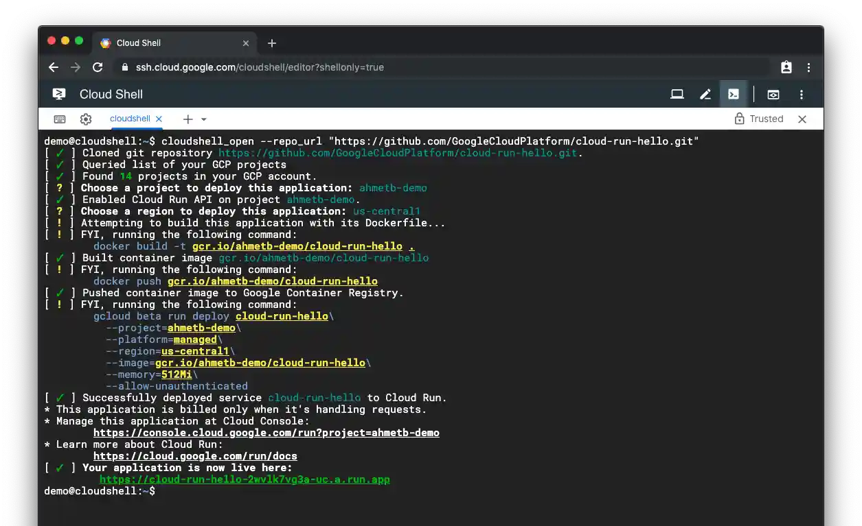 Cloud Run Button Demo