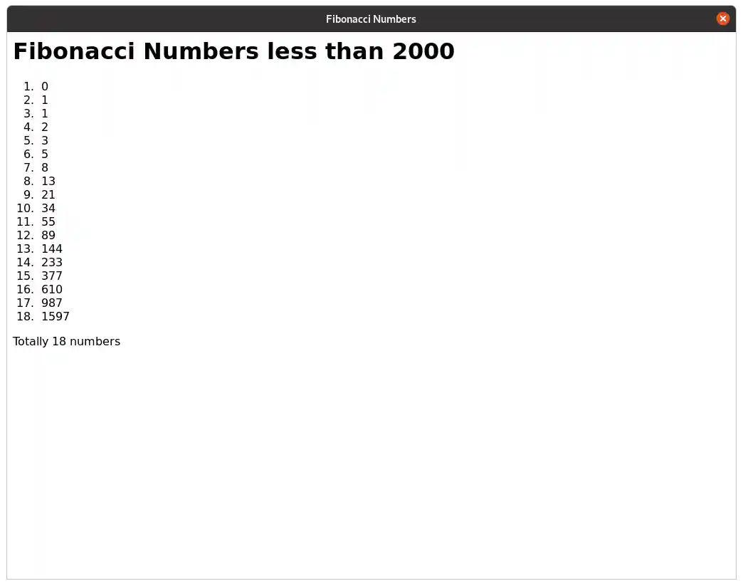 Fibonacci Numbers