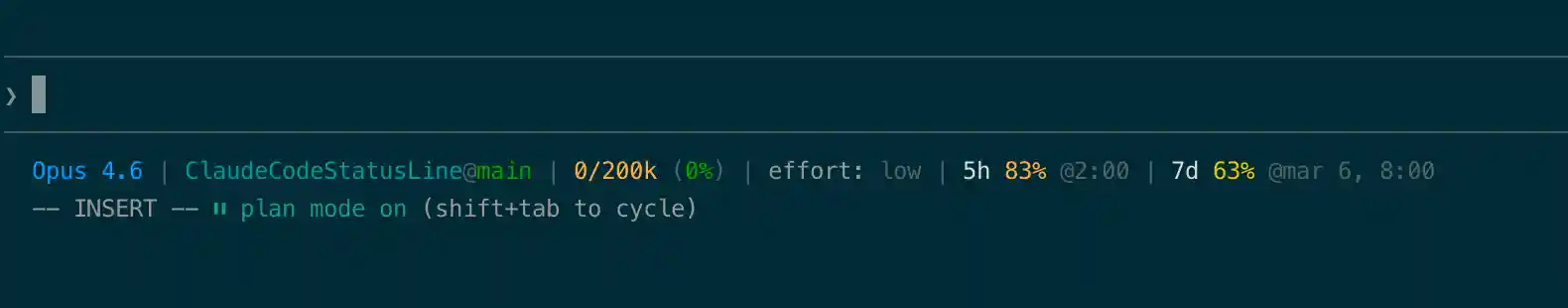 Status Line Screenshot