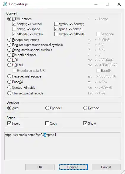 Screenshot: converter.js