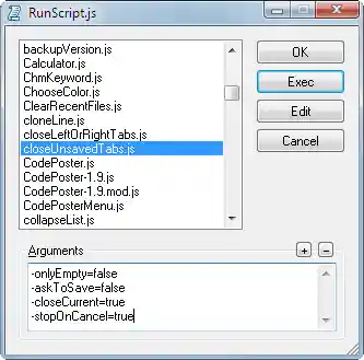 Screenshot: runScript.js