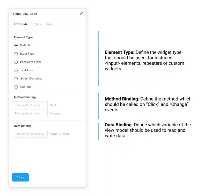 The Figma-Low-Code plugin