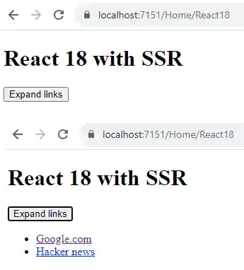 React 18 in the browser
