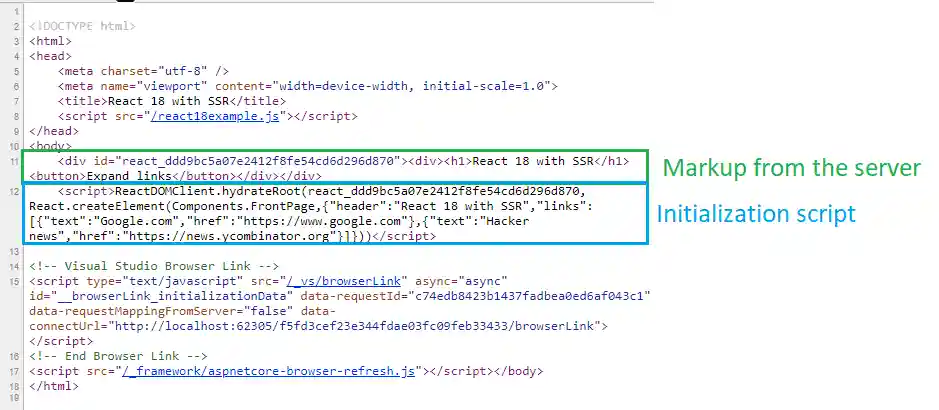 React 18 view source