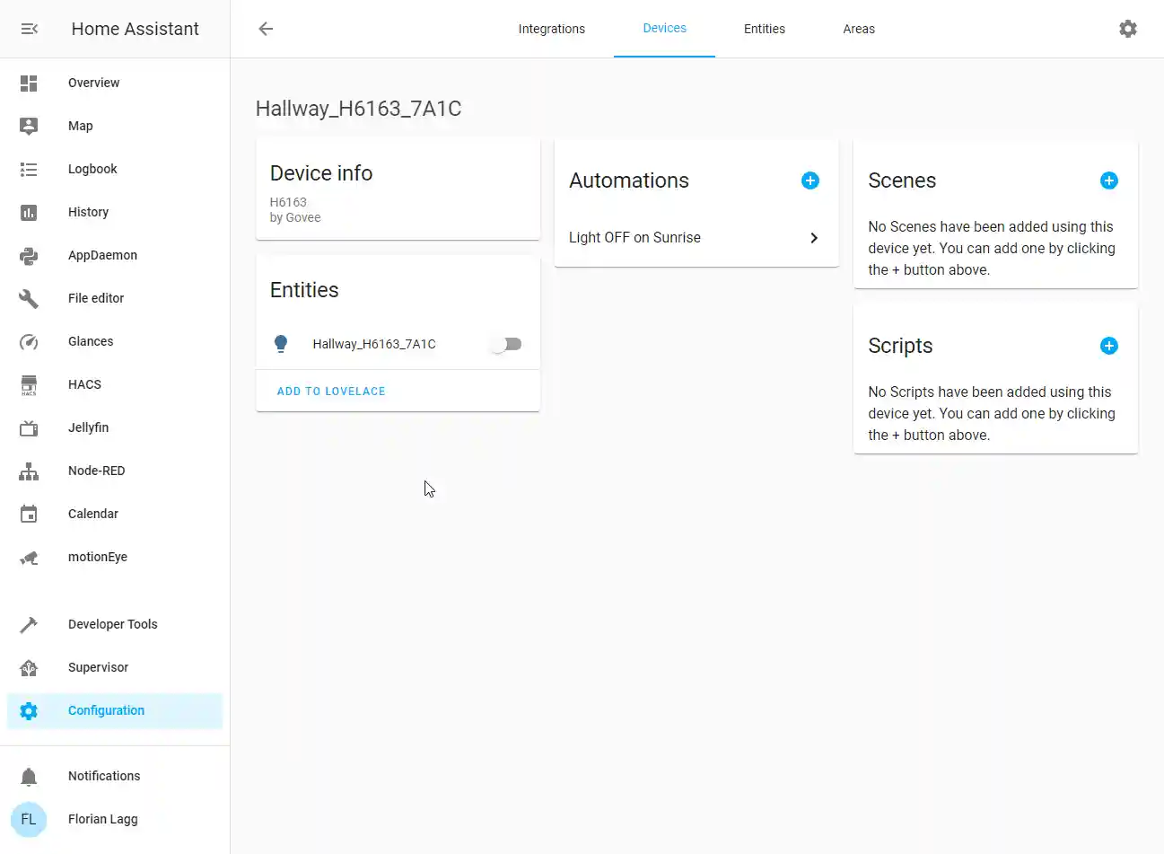demo of custom integration