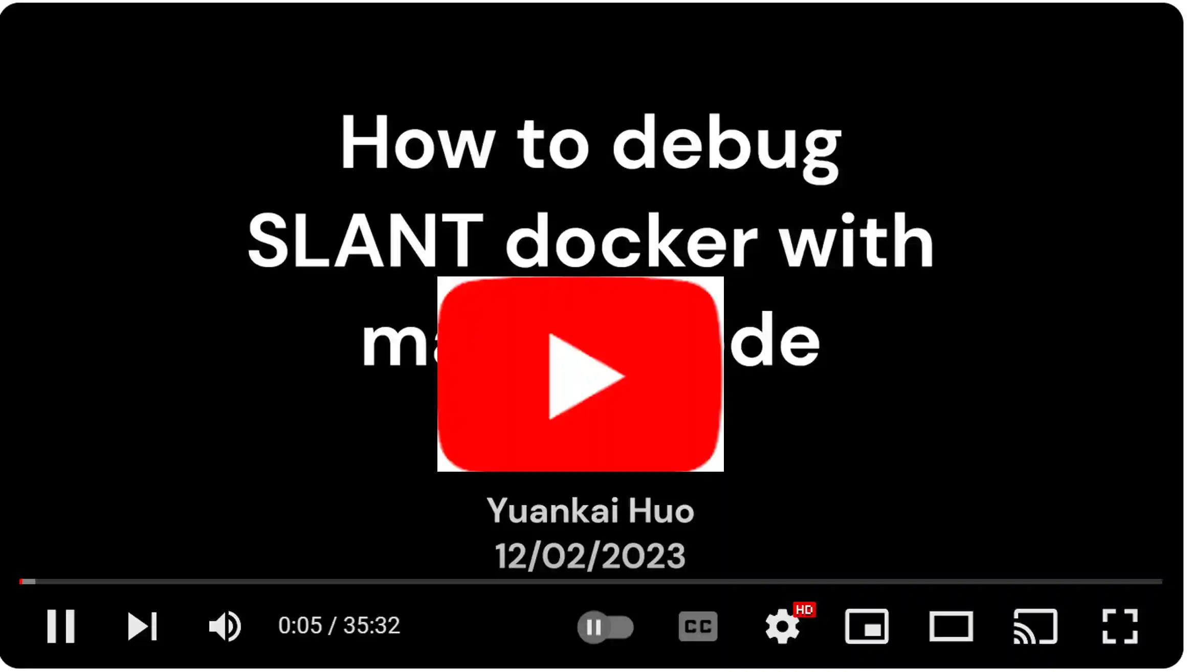 Secondary development for SLANT Docker [30 mins]