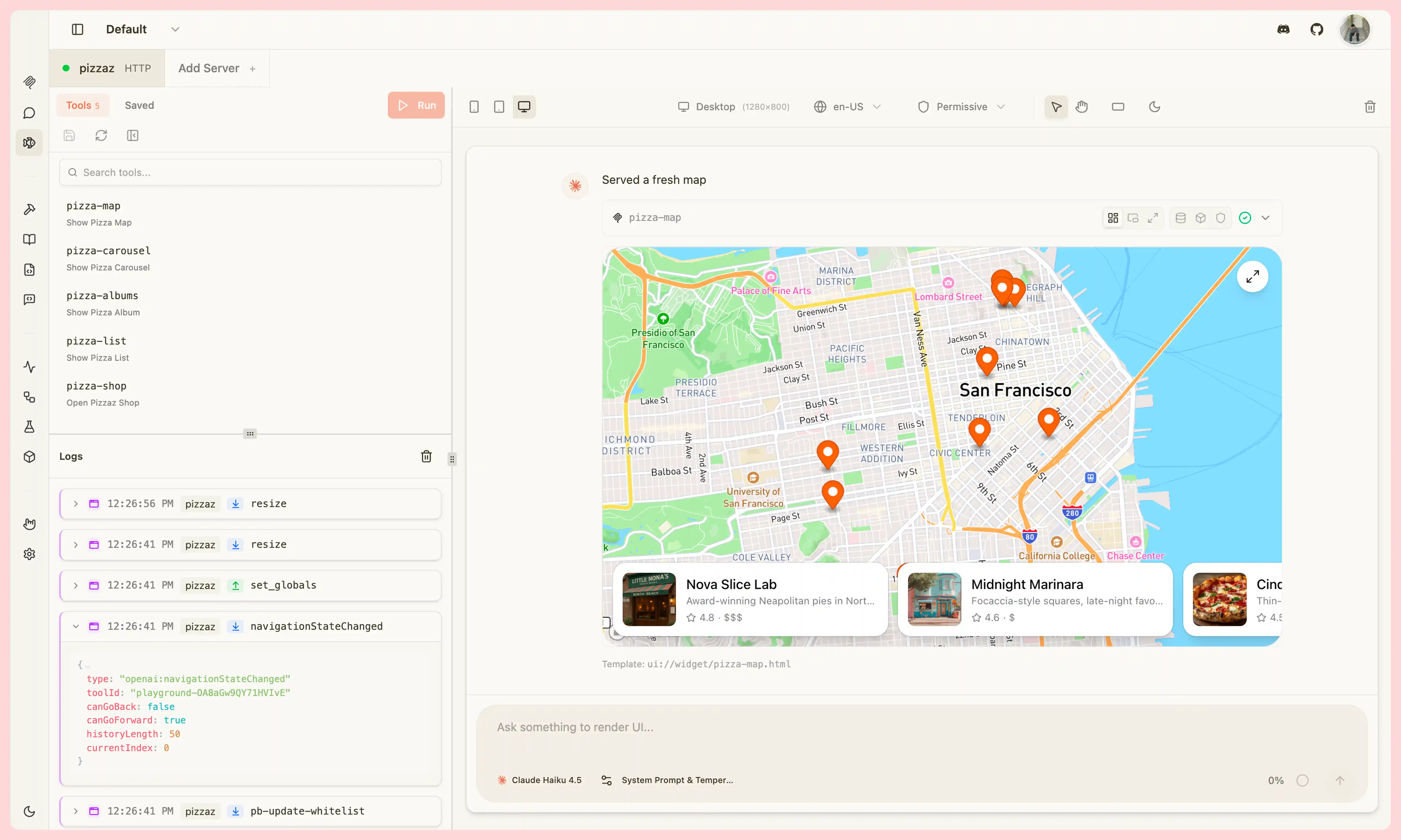 MCPJam LLM playground