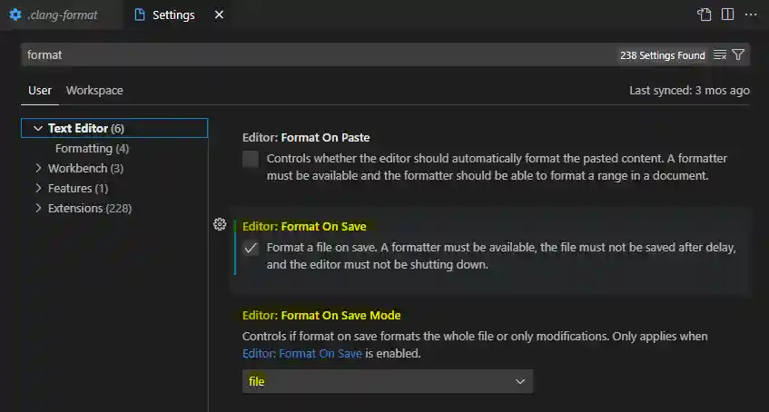 VSCode configuration