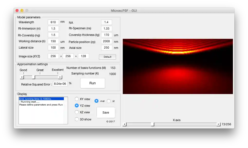 MicroscPSF-Matlab GUI