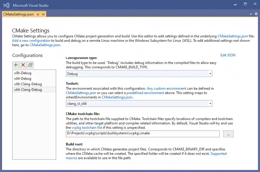 vcpkg toolchain setting