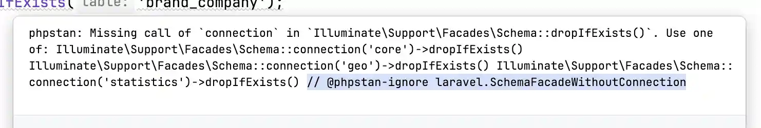 PHPStan error identifiers in PhpStorm inspection output