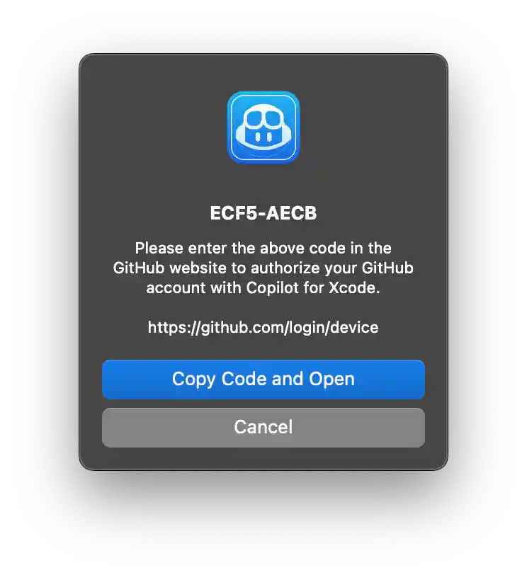 Screenshot of sign-in popup